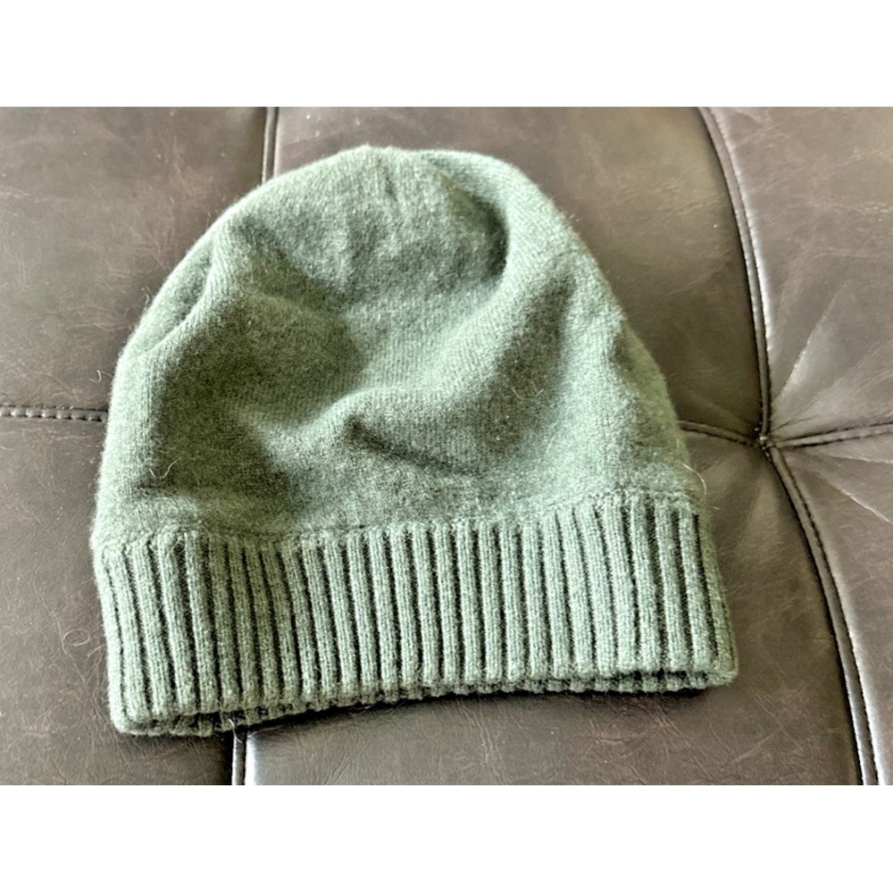 Minnie Rose Adult Unisex Cashmere Blend‎ Knit Beanie Army Green One Size Scully